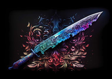 Dagger watercolor art