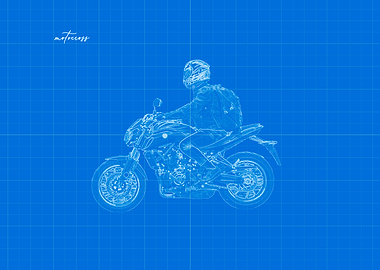 motocross rider blueprint