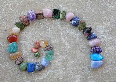 spiral crystals and stone
