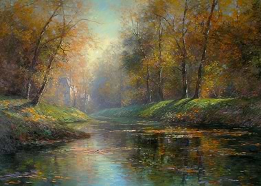 River Oil Painting