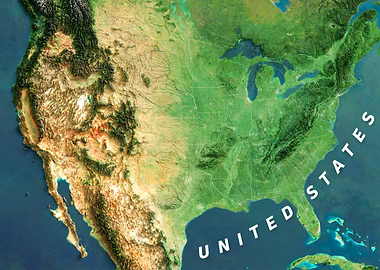 United States relief map