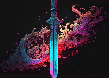 Sword watercolor art