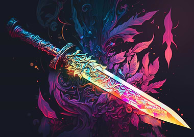 Dagger watercolor art