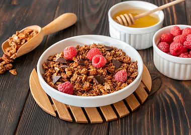 Bowl of homemade granola