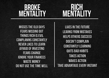 mentality rich broke