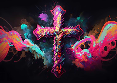 Cross watercolor art