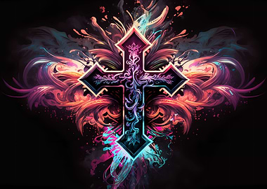 Cross watercolor art