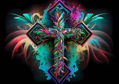 Cross watercolor art