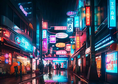 Cyberpunk City of Future