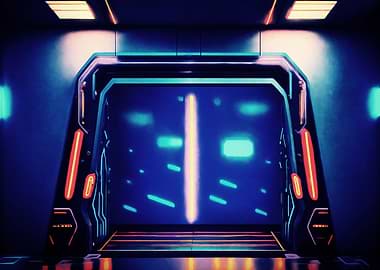 Door portal scifi room neo