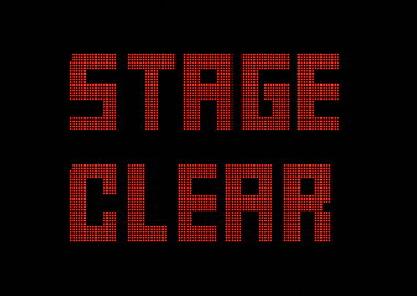 Text stage clear red led a