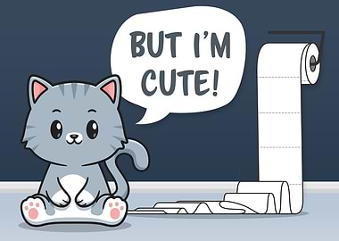 Funny Messy Cat Bathroom