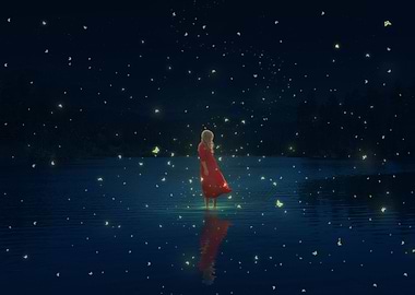 Fairy of the glowing lake