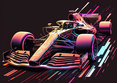 Neon Painted Formula One