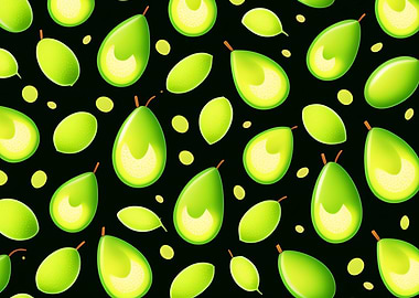 Green Fruits Pattern