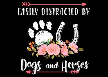 Love for horses dogs