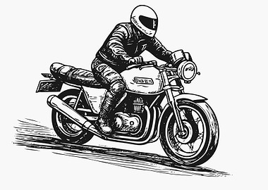 Sketch of motorcross