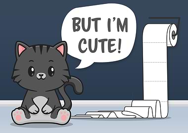 Funny Messy Cat Bathroom