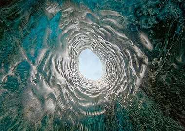 Ice cave in an glacier
