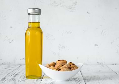 Bottle of almond oil