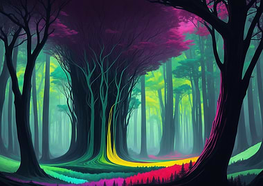 Rainbow Forest 03 Wide