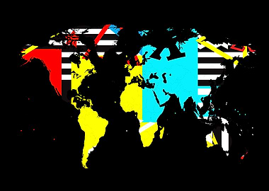 World map infographic pop