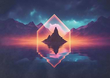 Cyberpunk Mountain Fantasy