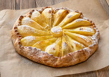 Pear and ginger galette