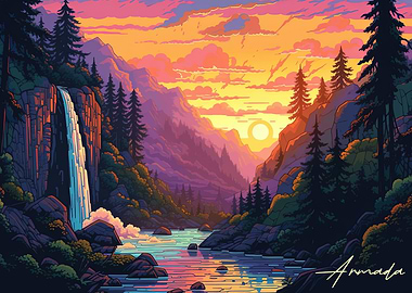 Sunset Ridge Waterfall