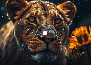 closeup tiger and water