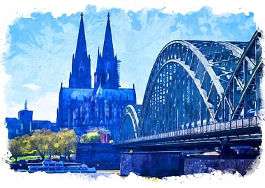 Cologne City Germany paint