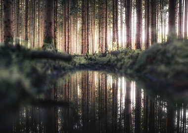 forest reflection