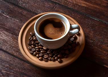 Rustic Coffee Cup On Clay