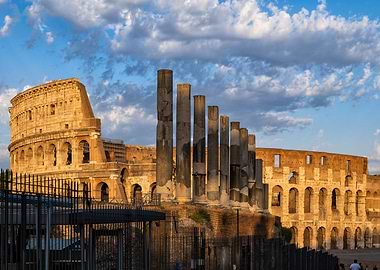Colosseum At Sunset