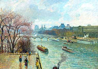 The Louvre Afternoon Rain