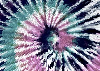 Blue tie dye extrusion