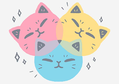 Kawaii CMYK Cat