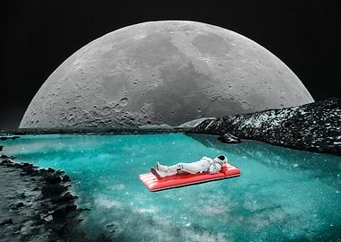 Astronaut Space Lounging