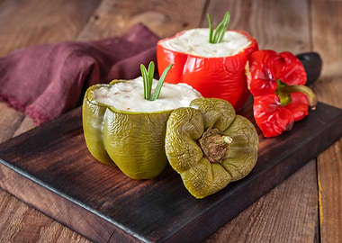 Baked stuffed peppers