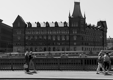 Stockholm Vasa Bridge BW
