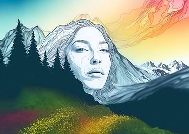 landscape with mountain