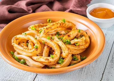 Fried squid rings
