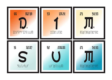 Dim Sum Periodic Table