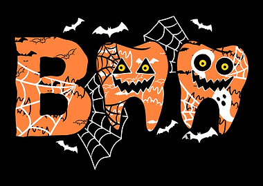 Boo Halloween Tooth Teeth