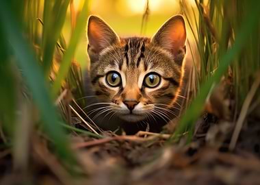 Cute And Curious Kitten