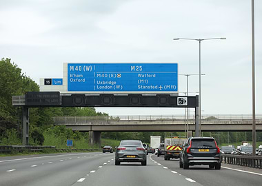 England London M25 driving