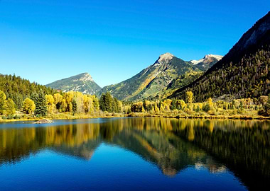 Mountains at Lake Nature