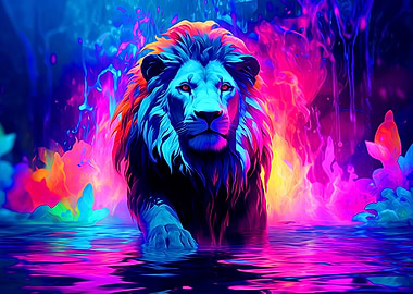 Colorful Lion