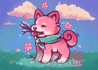 Spring Time Shiba