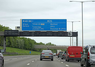 England London M25 driving